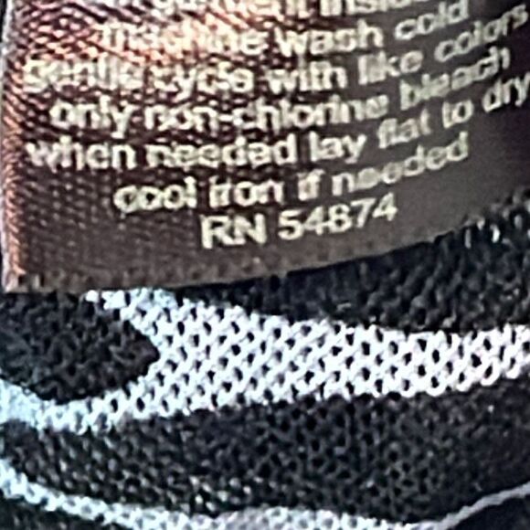 The Limited black and white print ruffle front sleeveless semi sheer S - Picture 11 of 14